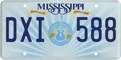 MS license plate DXI588