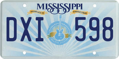 MS license plate DXI598