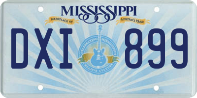 MS license plate DXI899