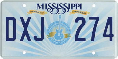 MS license plate DXJ274