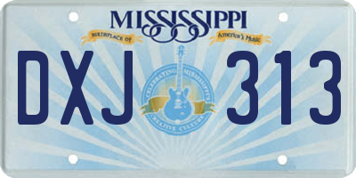 MS license plate DXJ313