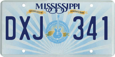 MS license plate DXJ341