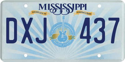 MS license plate DXJ437