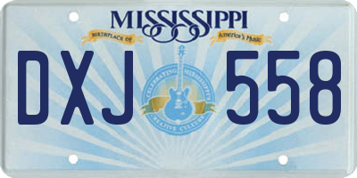 MS license plate DXJ558