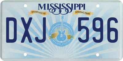 MS license plate DXJ596