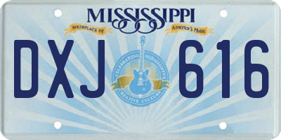 MS license plate DXJ616