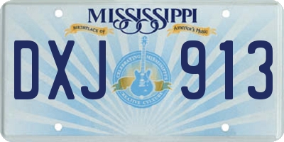 MS license plate DXJ913