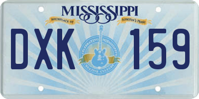 MS license plate DXK159
