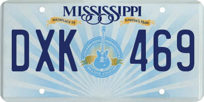 MS license plate DXK469