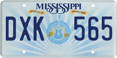 MS license plate DXK565