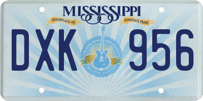 MS license plate DXK956
