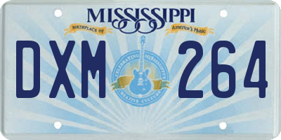 MS license plate DXM264