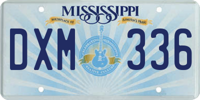 MS license plate DXM336