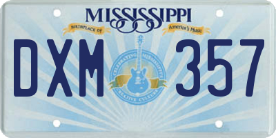 MS license plate DXM357