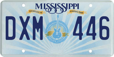 MS license plate DXM446