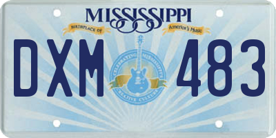 MS license plate DXM483