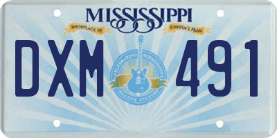 MS license plate DXM491