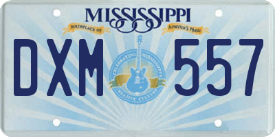 MS license plate DXM557