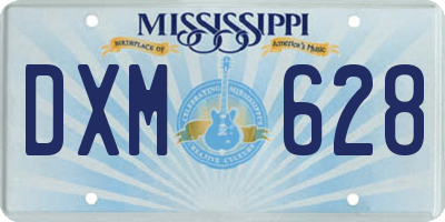 MS license plate DXM628