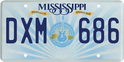 MS license plate DXM686