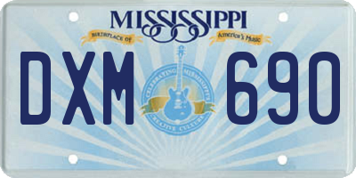 MS license plate DXM690
