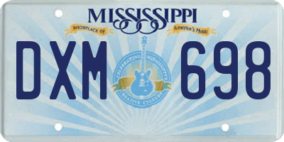 MS license plate DXM698