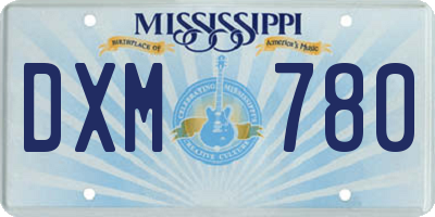 MS license plate DXM780