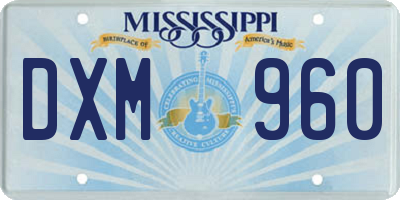 MS license plate DXM960
