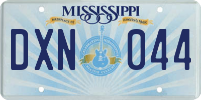 MS license plate DXN044
