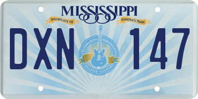 MS license plate DXN147