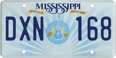 MS license plate DXN168