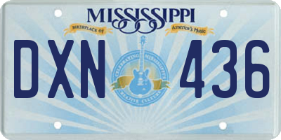 MS license plate DXN436