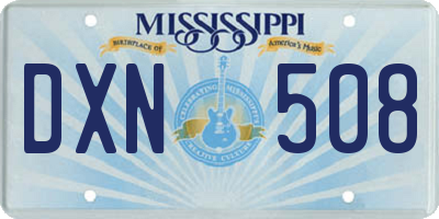 MS license plate DXN508