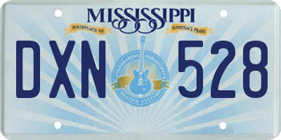 MS license plate DXN528