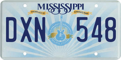 MS license plate DXN548