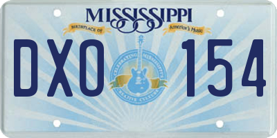 MS license plate DXO154