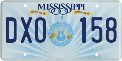 MS license plate DXO158