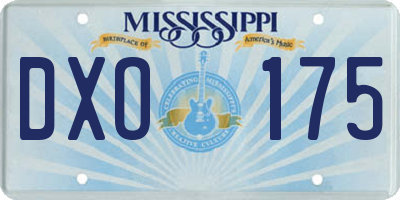 MS license plate DXO175