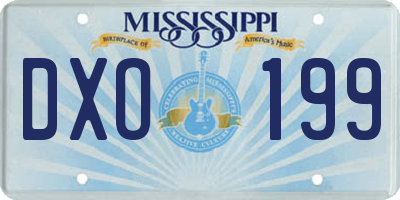 MS license plate DXO199