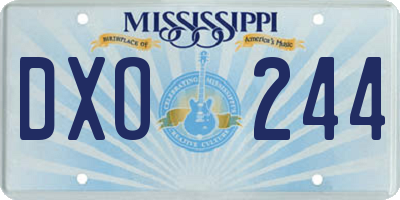 MS license plate DXO244