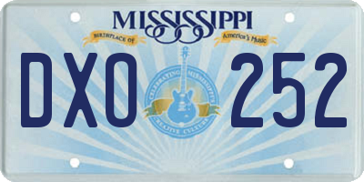 MS license plate DXO252