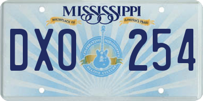 MS license plate DXO254