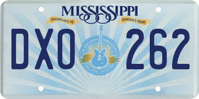 MS license plate DXO262