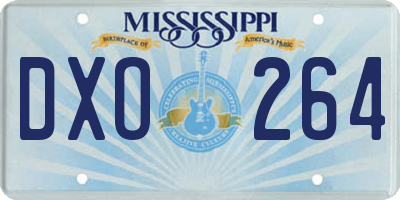 MS license plate DXO264