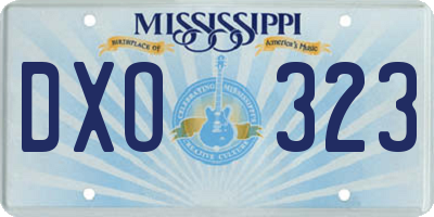 MS license plate DXO323