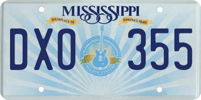 MS license plate DXO355