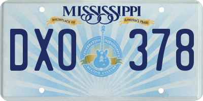 MS license plate DXO378