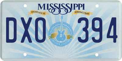 MS license plate DXO394