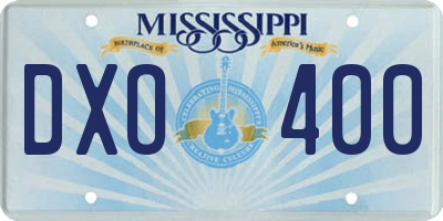 MS license plate DXO400