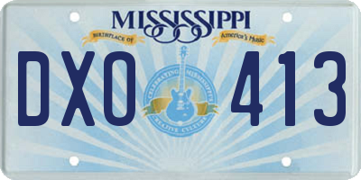 MS license plate DXO413
